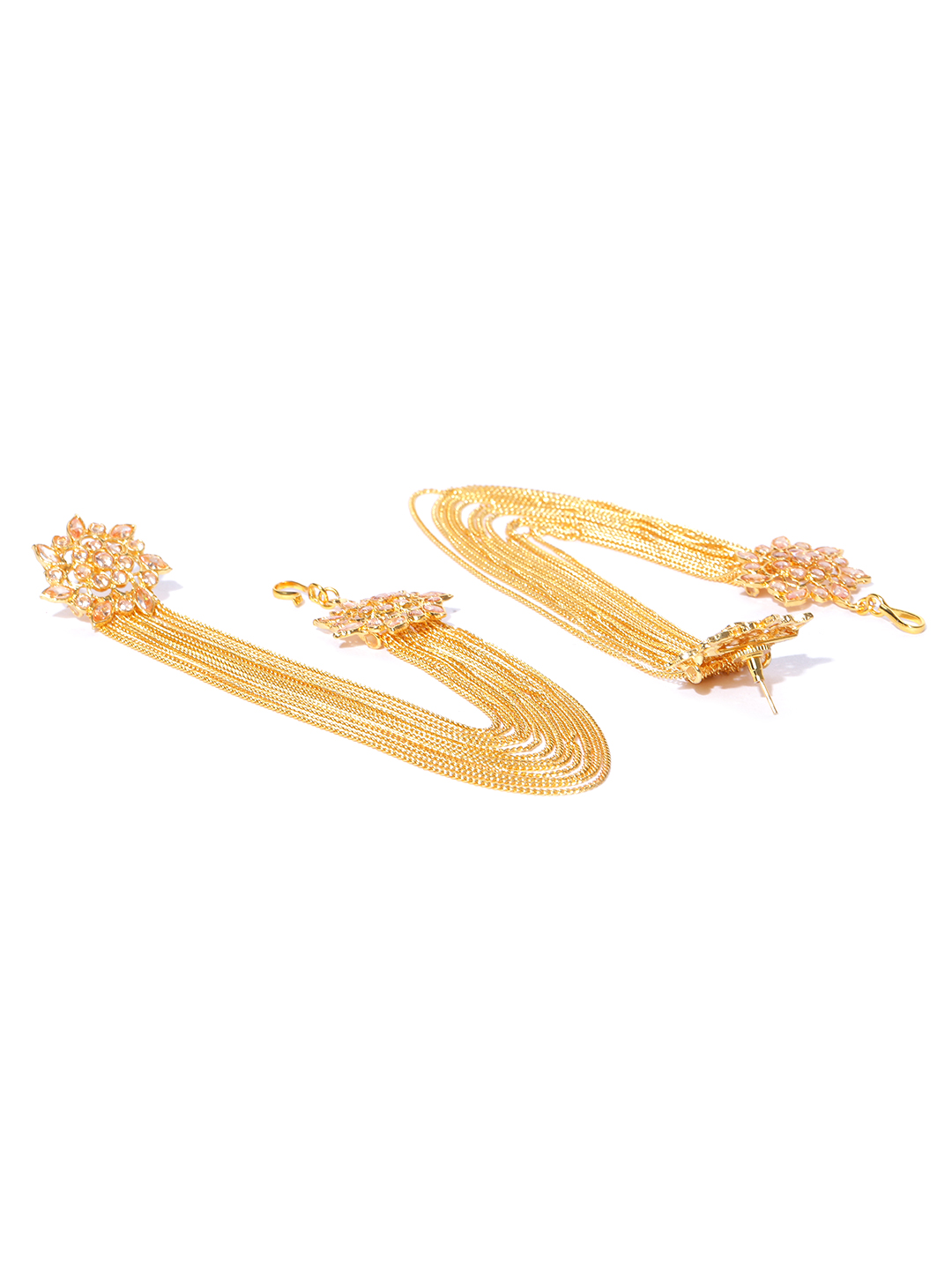 YouBella Gold-Plated Stone-Studded Ear Chains